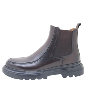 men's calf leather custom winter comfortable slip on ankle casual boots