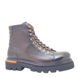 men's calf leather vintage workwear style combat boots